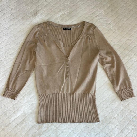 🔵 Carroll Henley Top - Picture 1 of 3